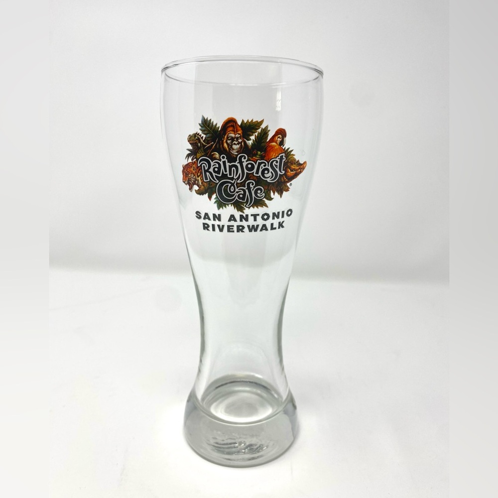 Rainforest Cafe San Antonio Riverwalk Beer Glass, new condition